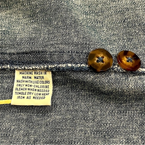 Eddie Bauer Denim Shirt Dress Women’s Sz M 
Vintage Classic Sophisticated - Picture 10 of 12
